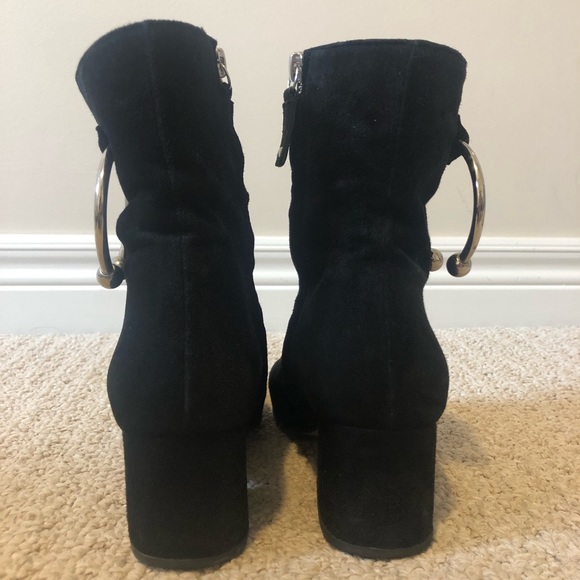 Size 37.5 DORATEYMUR GENUINE SUEDE w silver buckle detail - Picture 2 of 7